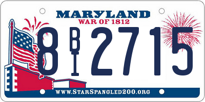 MD license plate 8BI2715