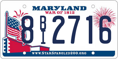 MD license plate 8BI2716