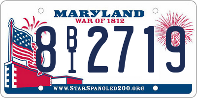 MD license plate 8BI2719