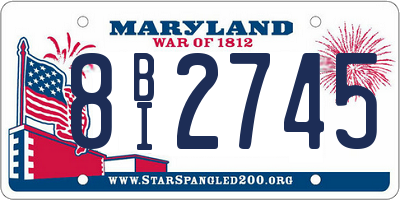 MD license plate 8BI2745