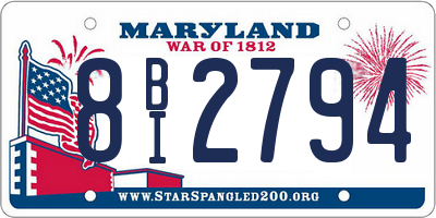 MD license plate 8BI2794