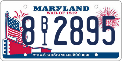 MD license plate 8BI2895