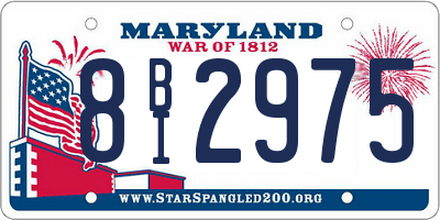MD license plate 8BI2975