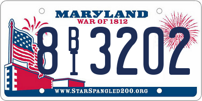 MD license plate 8BI3202