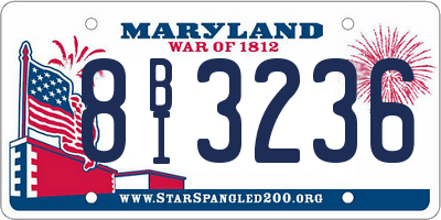 MD license plate 8BI3236