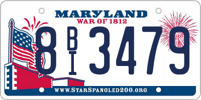 MD license plate 8BI3479