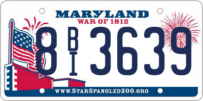 MD license plate 8BI3639