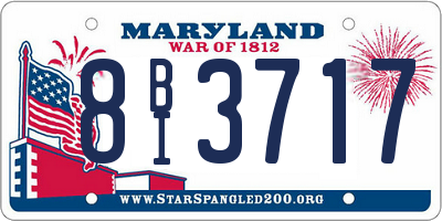 MD license plate 8BI3717