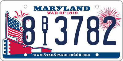 MD license plate 8BI3782