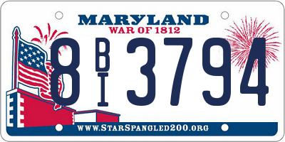 MD license plate 8BI3794