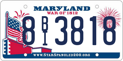 MD license plate 8BI3818