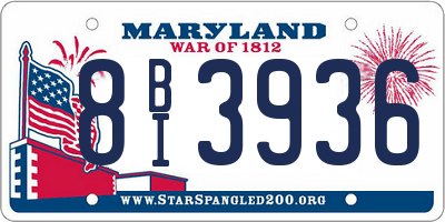 MD license plate 8BI3936