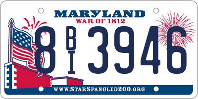 MD license plate 8BI3946