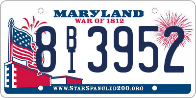 MD license plate 8BI3952