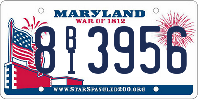 MD license plate 8BI3956