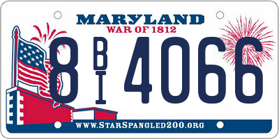 MD license plate 8BI4066