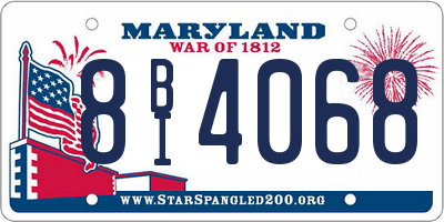 MD license plate 8BI4068