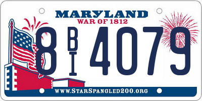 MD license plate 8BI4079