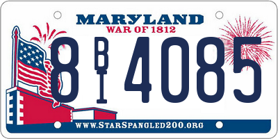 MD license plate 8BI4085
