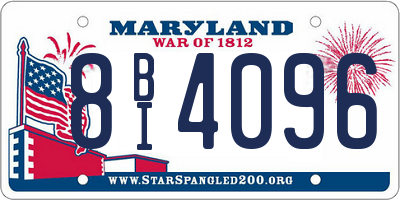 MD license plate 8BI4096