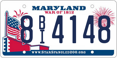 MD license plate 8BI4148