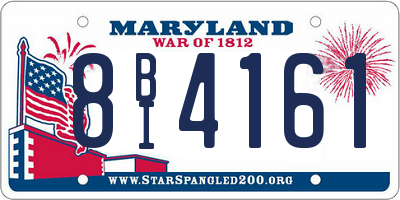 MD license plate 8BI4161