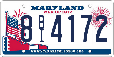 MD license plate 8BI4172
