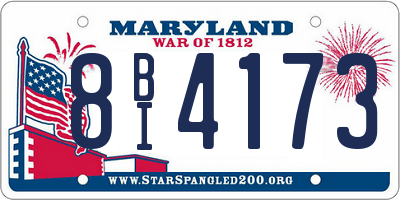 MD license plate 8BI4173