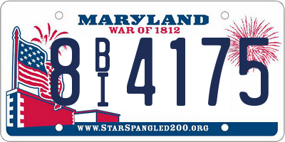 MD license plate 8BI4175