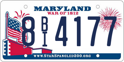 MD license plate 8BI4177