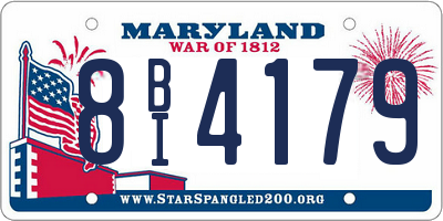 MD license plate 8BI4179