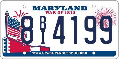 MD license plate 8BI4199