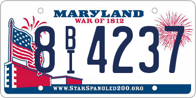 MD license plate 8BI4237