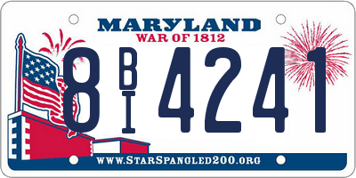 MD license plate 8BI4241