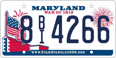 MD license plate 8BI4266