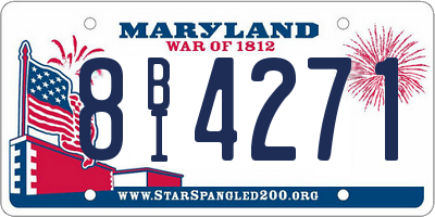 MD license plate 8BI4271