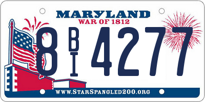 MD license plate 8BI4277