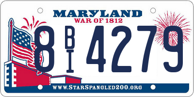 MD license plate 8BI4279