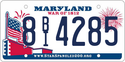 MD license plate 8BI4285