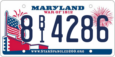MD license plate 8BI4286