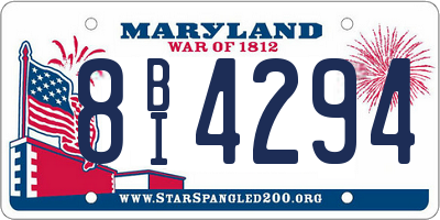 MD license plate 8BI4294