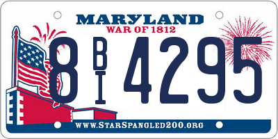 MD license plate 8BI4295
