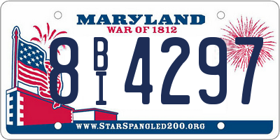 MD license plate 8BI4297