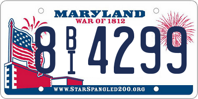 MD license plate 8BI4299