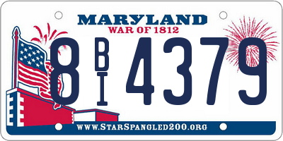 MD license plate 8BI4379