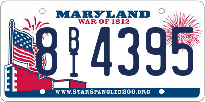 MD license plate 8BI4395