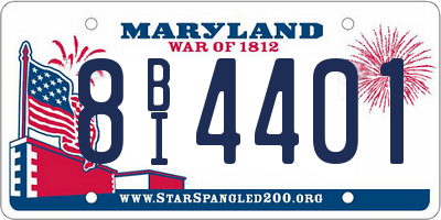 MD license plate 8BI4401