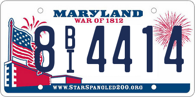 MD license plate 8BI4414