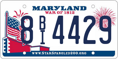 MD license plate 8BI4429