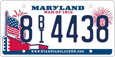 MD license plate 8BI4438